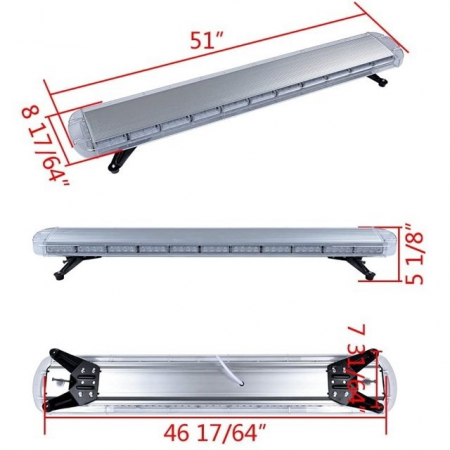 Led Rampa girofar auto de avertizare rutiera 129cm [1]