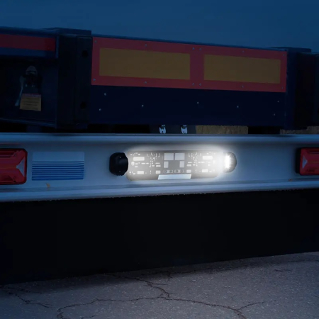 Lampa numar inmatriculare cu LED 12V pentru remorca, autobuz, rulota, platforma, negru [5]