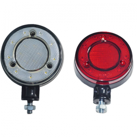 Lumină laterală cu LED-uri, marker pentru oglindă, roșu-alb, 12-24V, pentru mașini, autobuze, camioane, remorci, caravane, rulote, ATV-uri și altele [2]