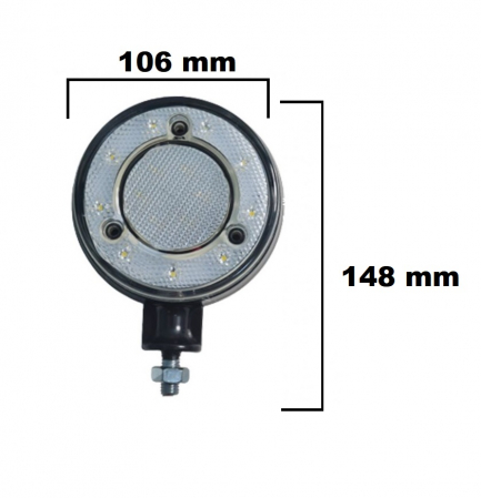 Lumină laterală cu LED-uri, marker pentru oglindă, roșu-alb, 12-24V, pentru mașini, autobuze, camioane, remorci, caravane, rulote, ATV-uri și altele [4]