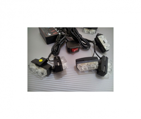 Lumini de zi LED ALB 8 mini proiectoare [1]