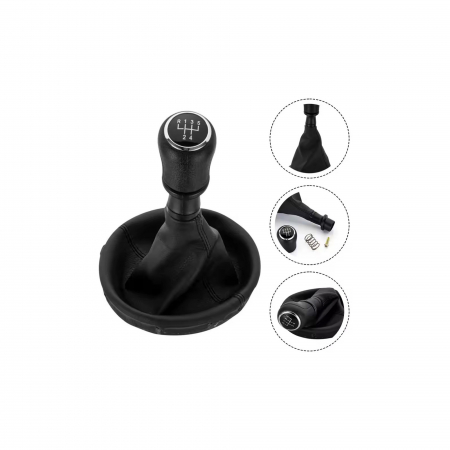 Import - Manson schimbator si maner compatibil Volkswagen Transporter T5/T6 MK5/MK6 2003-2011 cu 2 adaptoare pentru 5 si 6 viteze
