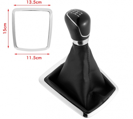 Manson schimbator si nuca compatibil Ford Focus MK2 2005-2008, 2010-2012, 5 viteze Negru [4]