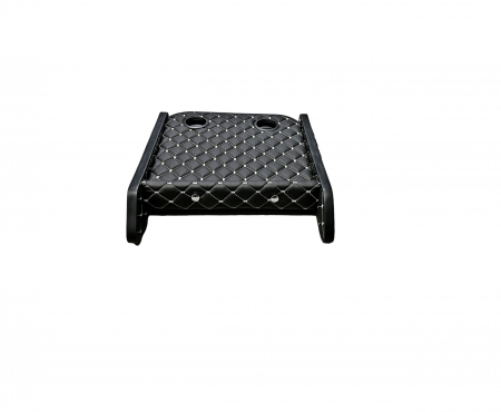 Masa Bord - Masa de bord cu 2 suporti pentru pahare ,piele ecologica culoare Negru cusatura Gri compatibila Mercedes Sprinter 2018-2023