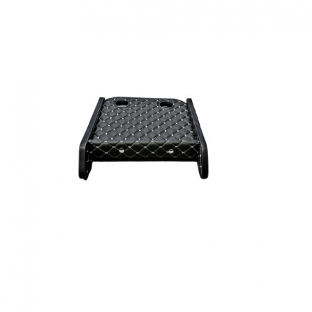 Masa Bord - Masa de bord cu 2 suporti pentru pahare ,piele ecologica culoare Negru cusatura Gri compatibila Renault Master  2020-2024