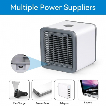 Mini Aer conditionat portabil 3 in 1 cu USB – Răcire, Umidificare, Purificare Led 7 culori [4]