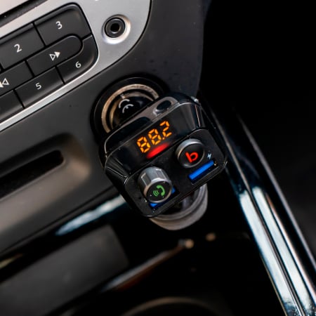 Modulator FM PNI Valentine F250 Bluetooth 5.0, MP3 player, transmitator FM, slot micro SD, port USB dual, incarcare rapida dispozitive mobile, buton super bass [9]