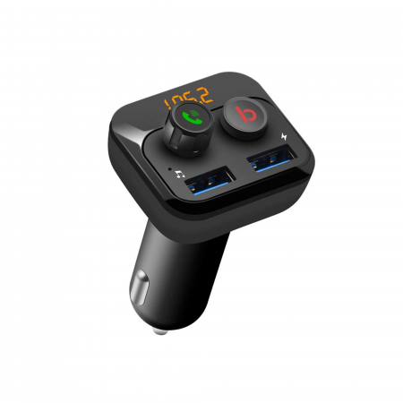 Incarcatoare si suporturi pentru telefoane - Modulator FM PNI Valentine F250 Bluetooth 5.0, MP3 player, transmitator FM, slot micro SD, port USB dual, incarcare rapida dispozitive mobile, buton super bass