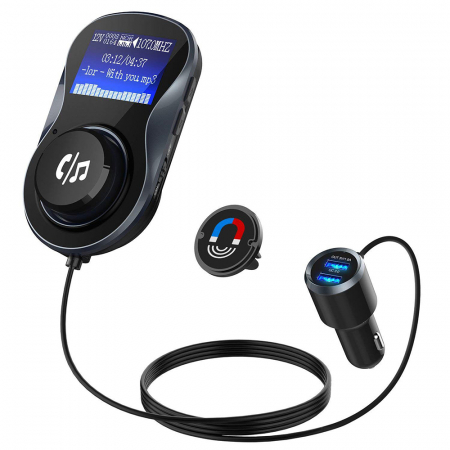 Modulator FM PNI Valentine F800 Bluetooth, MP3 player, transmitator FM, slot micro SD, dual USB, QC3.0 [0]