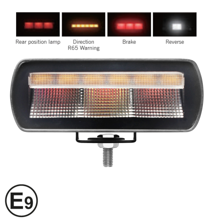 Proiectoare, lampi si leduri - Multifunctional LED stop Flexzon pozitie / semnalizare / marsarier / lumina avarie cu 4 functii IP65/67K - 12-24V