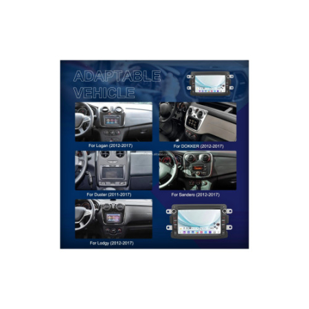 Navigatie Android compatibil Dacia ecran 7 inch 2GB+64GB CarPlay Android Auto GPS WIFI FM RDS [4]