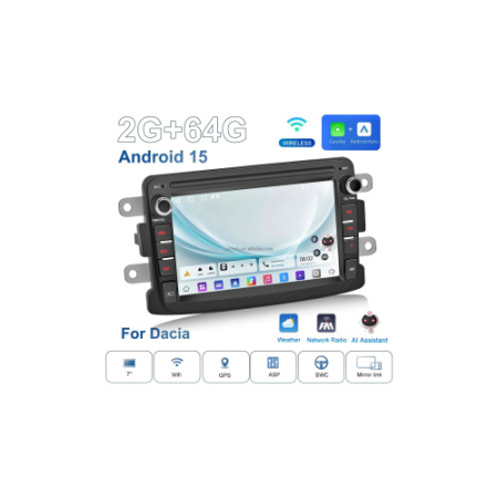 Navigatie Android compatibil Dacia ecran 7 inch 2GB+64GB CarPlay Android Auto GPS WIFI FM RDS [1]