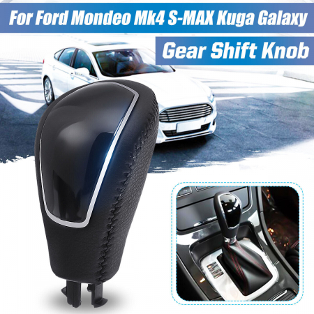 Mansoane schimbator - Nuca schimbator, Compatibil cu Ford Mondeo MK4/S-MAX/Kuga, Piele/ABS, Negru