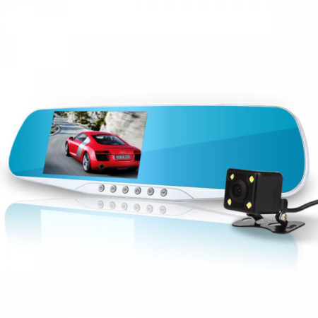 Oglinda cu DVR 4,3"  + camera marsarier  12V [1]