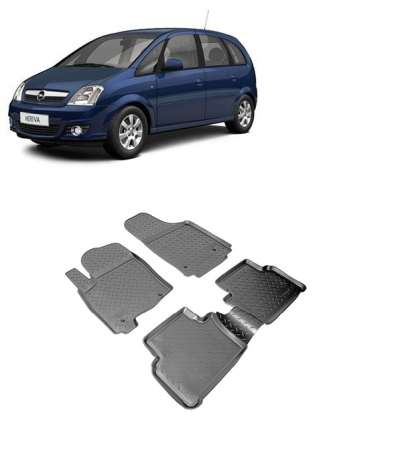 Opel - Set covorase auto cauciuc tip tavita  Opel Meriva  2006-2010