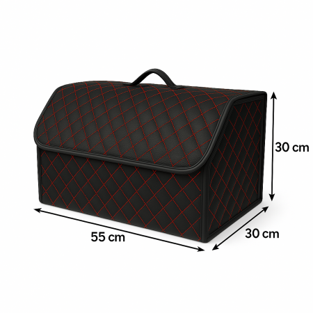 Organizatoare auto - Organizator de portbagaj din piele de lux cutie de depozitare pliabilă