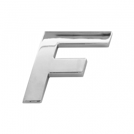 Accesorii pentru exterior - Ornament Auto 3D. Litera F. 26 Mm. Cromat