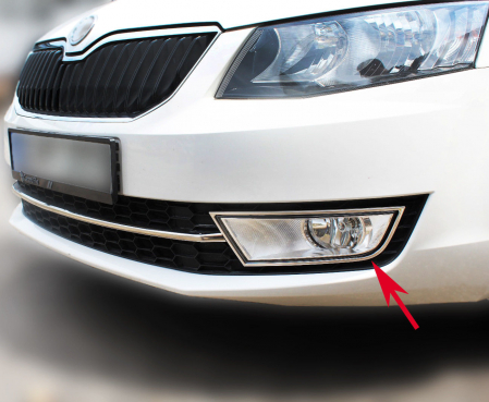 Skoda - Ornament cromat pentru proiectoare SKODA OCTAVIA III (2013-2016)