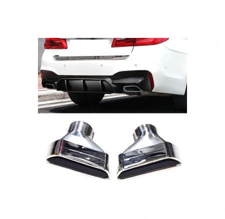 Ornament toba - Ornamente de toba compatibil BMW Seria 5 G30-Argintiu