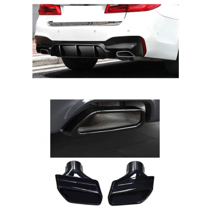 Tunning Auto - Ornament de toba compatibil BMW Seria 5 G30 Negru