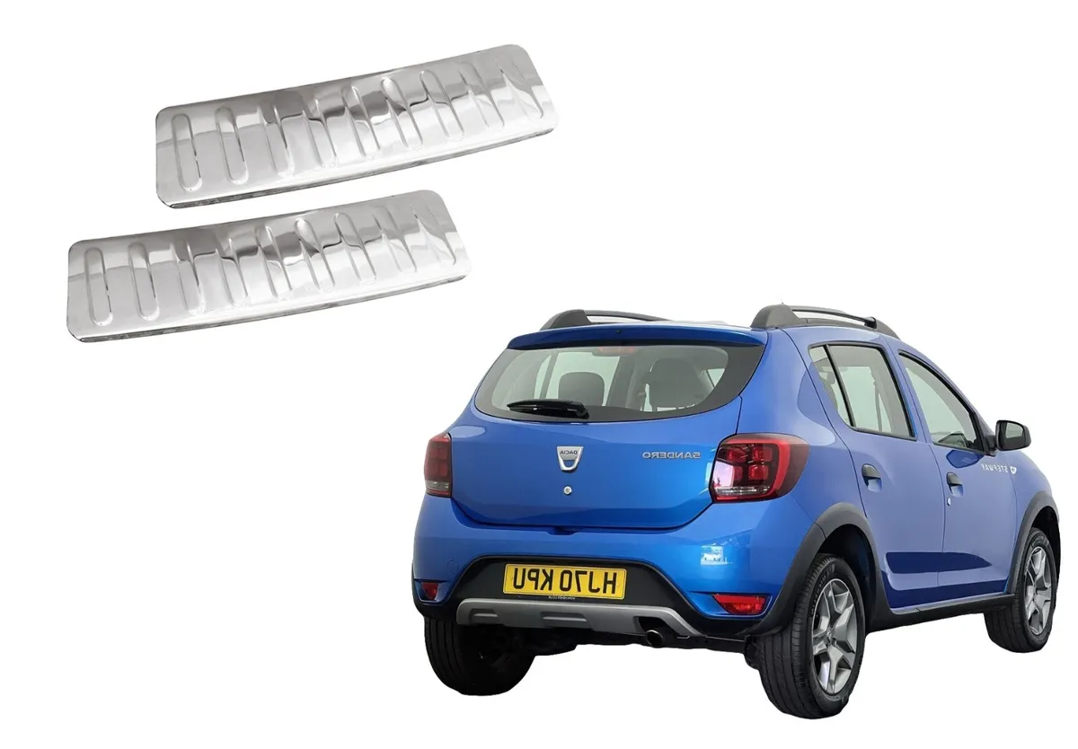 Ornamente auto - Ornament protectie portbagaj cromat compatibil Dacia Sandero 2  (2012-2020)