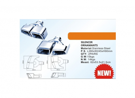 Ornament toba compatibil Mercedes CLS AMG [1]
