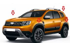 Dacia - Ornamente originale de aripi fata + spate Duster II 2018 - 2020