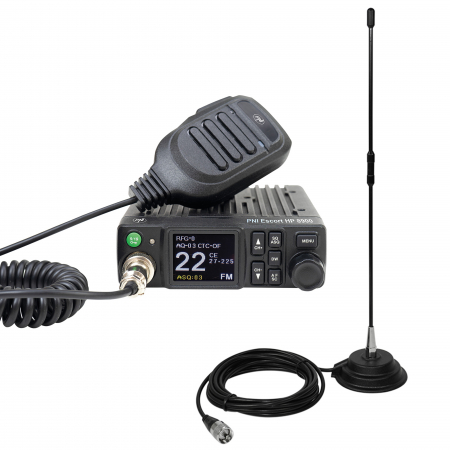 Statie  Radio - Pachet Statie radio CB PNI Escort HP 8900 ASQ, 12-24V + Antena CB PNI Extra 40 cu baza magnetica