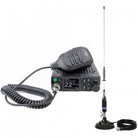 Statie  Radio - Pachet Statie radio CB PNI Escort HP 8900 ASQ, 12-24V + Antena CB PNI S75 cu baza magnetica
