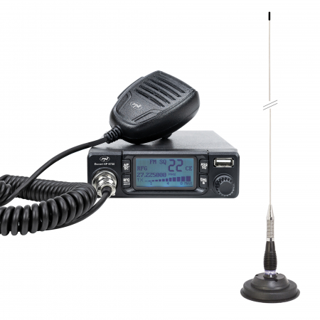 Statie  Radio - Pachet Statie radio CB PNI Escort HP 9700 USB si Antena CB PNI ML100 cu baza magnetica