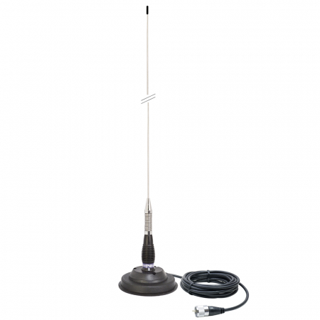 Pachet statie radio CB portabila Midland Alan 42 DS, cu Squelch Automat Digital, 12V + Antena CB PNI ML100, lungime 100 cm, 26-30MHz, magnet 125mm inclus [6]