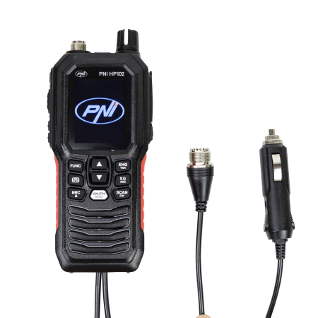 Pachet statie radio CB portabila PNI Escort HP 102 multi standard, 4W, 12V-24V, AM-FM cu antena CB PNI Extra 45 cu magnet [7]