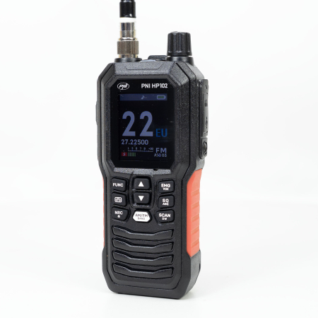 Pachet statie radio CB portabila PNI Escort HP 102 multi standard, 4W, 12V-24V, AM-FM cu antena CB PNI Extra 48 cu magnet [4]