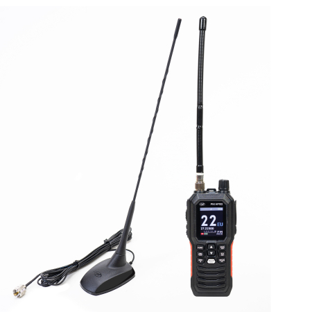 Pachet statie radio CB portabila PNI Escort HP 102 multi standard, 4W, 12V-24V, AM-FM cu antena CB PNI Extra 48 cu magnet [8]