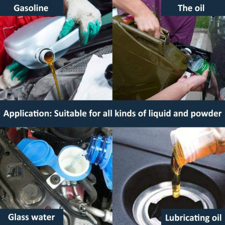 Palnie auto, pentru ulei si benzina, lungime tub 36 cm, plasa filtru pentru a nu permite intrarea impuritatilor [9]