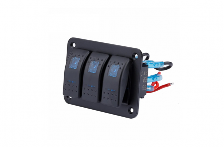 Panou intrerupatore Priza - Panou 3 intrerupatoare 12V, 20A / 24V, 10A