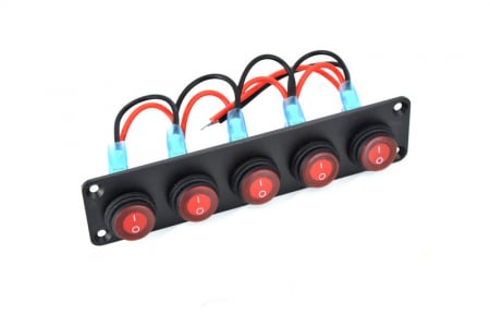 Panou intrerupatore Priza - Panou 5 intrerupatoare SPA60 12V 20A