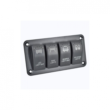 Panou intrerupatore Priza - Panou cu 4 intrerupatoare 12V, 20A / 24V, 10A