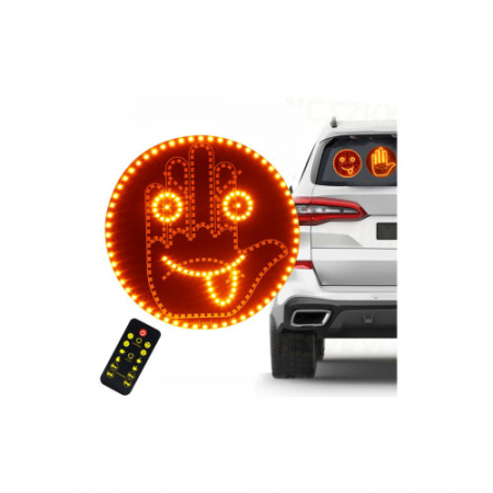 Panou LED tip emoticon zambaret , programabil, cu afisaje personalizabile controlate din telecomanda 12 gesturi [2]