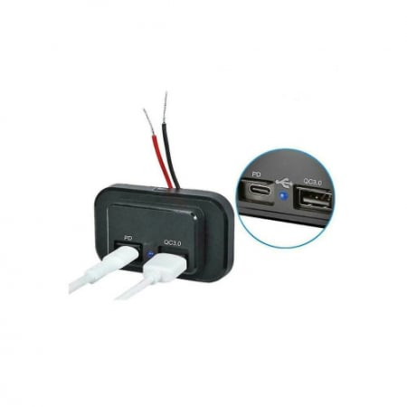 Panou mufa USB QC3.0 + PD [3]