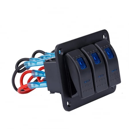 Panou universal cu 3 intrerupatoare ON/OFF cu iluminare LED 12V–24V [2]