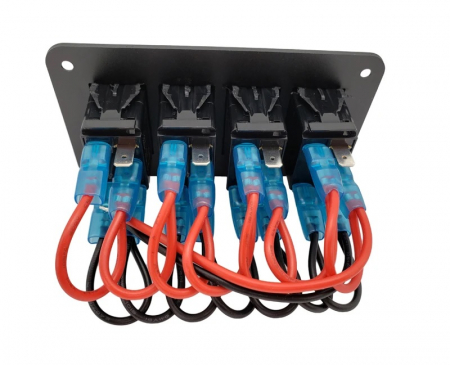 Panou universal cu 4 intrerupatoare ON/OFF cu iluminare LED 12V–24V [4]