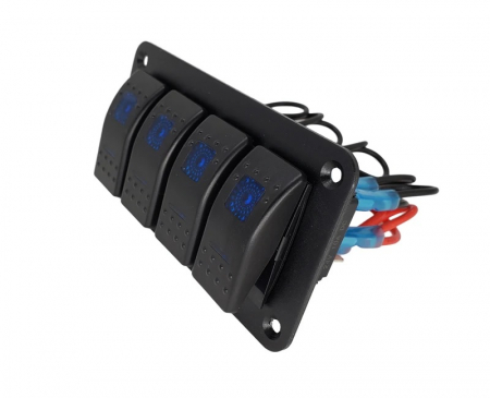 Panou universal cu 4 intrerupatoare ON/OFF cu iluminare LED 12V–24V [8]