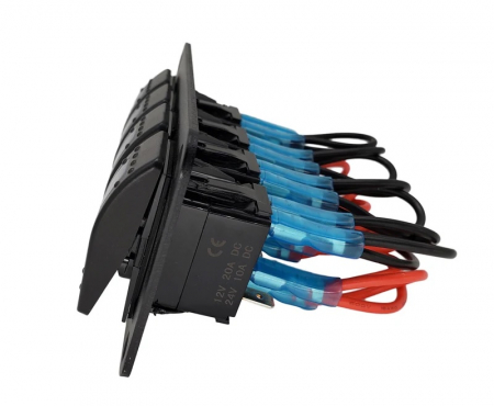 Panou universal cu 4 intrerupatoare ON/OFF cu iluminare LED 12V–24V [5]