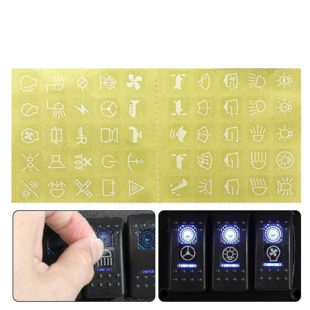 Panou universal cu 4 intrerupatoare ON/OFF cu iluminare LED 12V-24V [12]