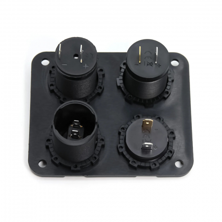 Panou universal de incarcare cu voltmetru, porturi USB si priza bricheta – 12V–24V [2]