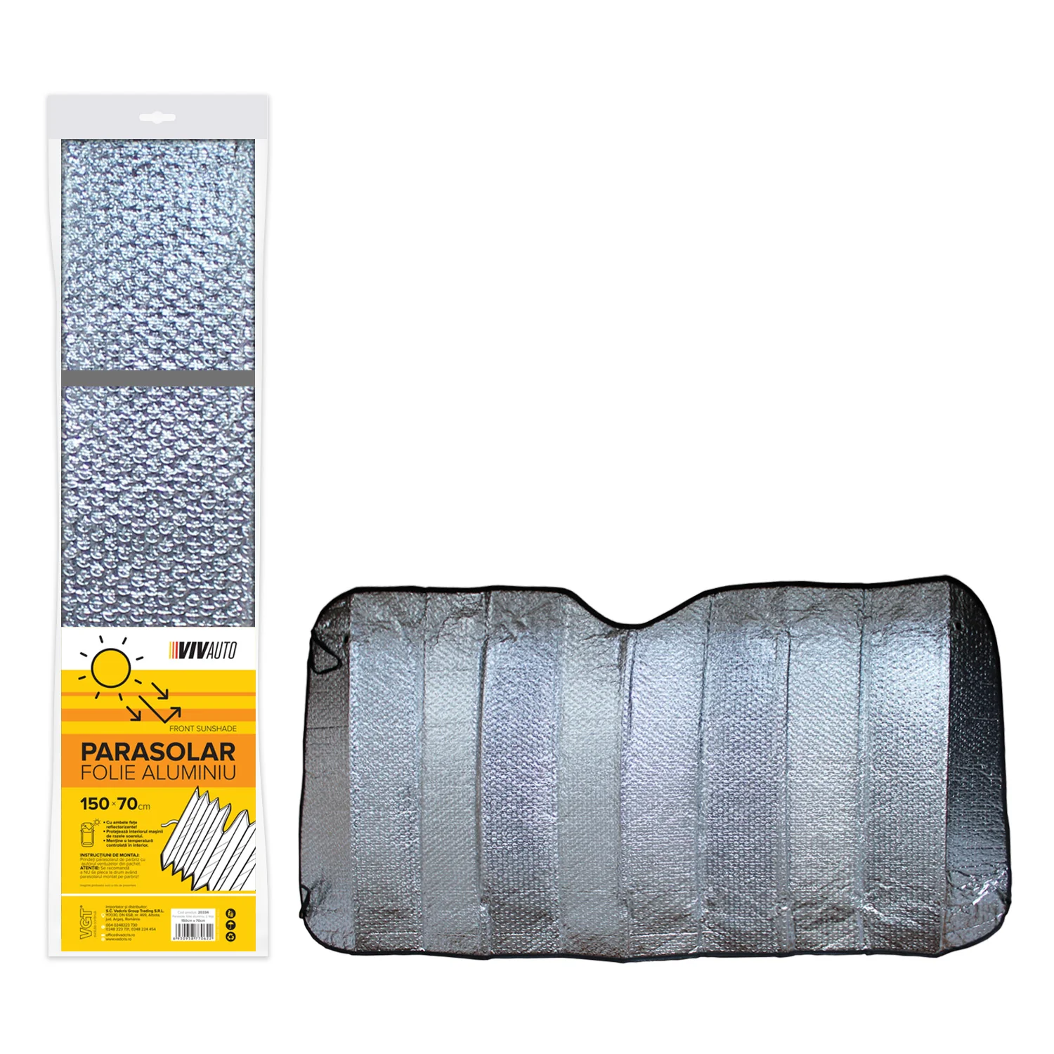 Alte accesorii - Parasolar bord 150x70cm cu două fete