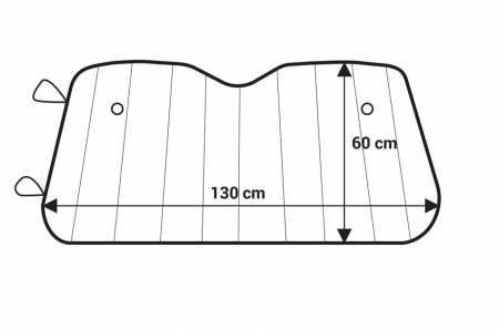 Parasolar pentru parbriz 130x60 cm [4]