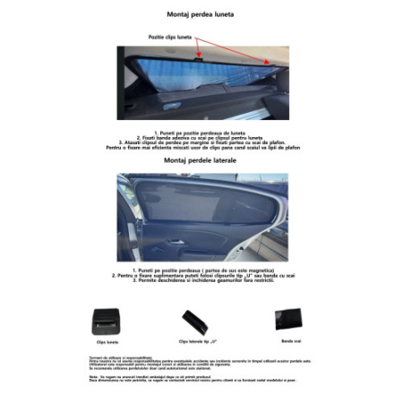 Perdele auto magnetice premium compatibile Dacia Logan III 2021-2025 [9]