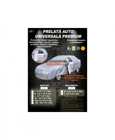 Prelate auto - Prelata PREMIUM pentru HATCHBACK, marimea M (4.15x1.75.x1.45m)